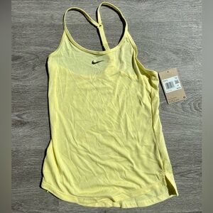 Nike Dri-FIT One Elastika Tank - Yellow XXS